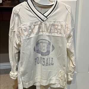 FP Movement by Free People White and Black Mesh Long Sleeve Tee